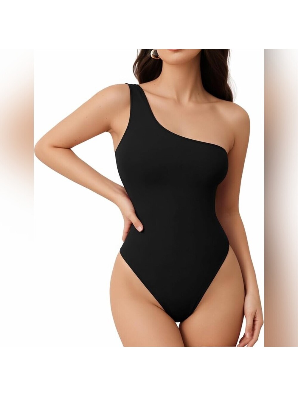 NWT Mangopop One Shoulder Tank Top Bodysuit, XL